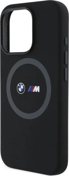 Etui plecki BMW M Silicone Printed Ring MagSafe do Apple iPhone 16 Pro Max Black (BMHMP16X23SROK) - obraz 6