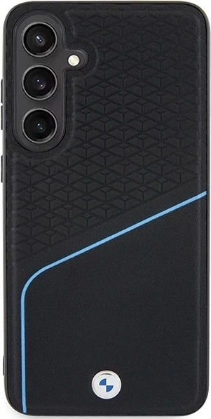 Etui plecki BMW Signature Leather Textured & Line MagSafe do Samsung Galaxy S24 Plus Black (BMHMS24M23RDCLK) - obraz 3