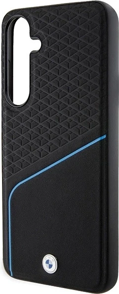 Etui plecki BMW Signature Leather Textured & Line MagSafe do Samsung Galaxy S24 Plus Black (BMHMS24M23RDCLK) - obraz 6