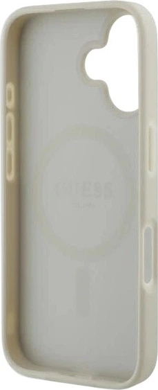 Etui Guess Peony Script Logo MagSafe do Apple iPhone 16 White (GUHMP16SPGPYSH) - obraz 7