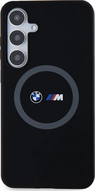 Etui plecki BMW M Silicone Printed Ring MagSafe do Samsung Galaxy S24 Plus Black (BMHMS24M23SROK) - obraz 3