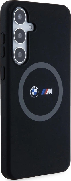 Etui plecki BMW M Silicone Printed Ring MagSafe do Samsung Galaxy S24 Plus Black (BMHMS24M23SROK) - obraz 4