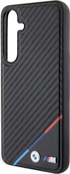 Etui plecki BMW Carbon Tricolor Line MagSafe do Samsung Galaxy S24 Black (BMHMS24S23PUDTK) - obraz 6