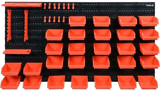 Інструментальна дошка з контейнерами та ручками Vorel 78771 48 деталей (5906083065637) - зображення 1