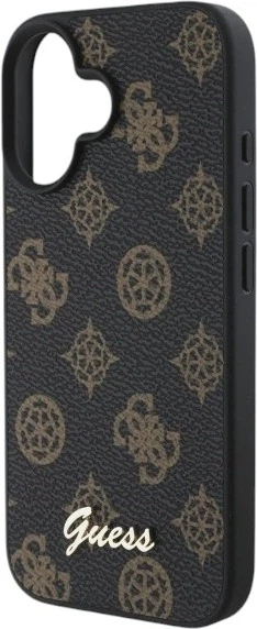 Etui Guess Peony Script MagSafe do Apple iPhone 16 Black (GUHMP16SPGPYSK) - obraz 6