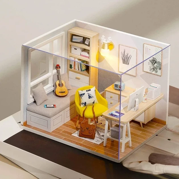 3D Румбокс кукольный дом Roombox DIY House сборная модель своими руками конструктор для детей девочек подарок игровой набор развивающая игрушка миниатюрный дом - изображение 2