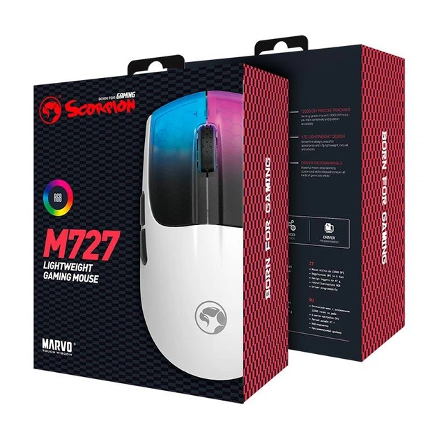 Мышь MARVO Wired Programmable Gaming Mouse M727 |1200-12400dpi| - Фото 2 Мышь MARVO Wired Programmable Gaming Mouse M727 |1200-12400dpi| - изображение 2