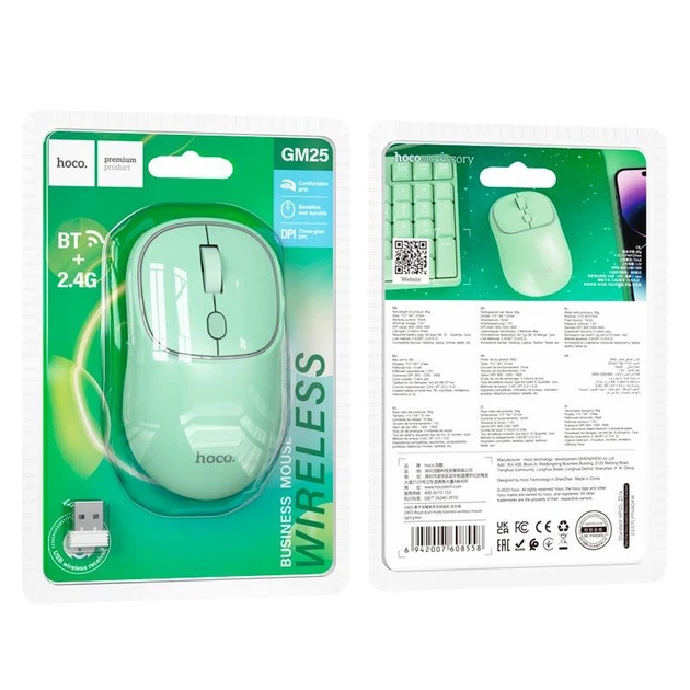 Миша HOCO Royal dual-mode business wireless mouse GM25 | BT5.2/2.4G, 800/1200/1600 DPI | - зображення 2