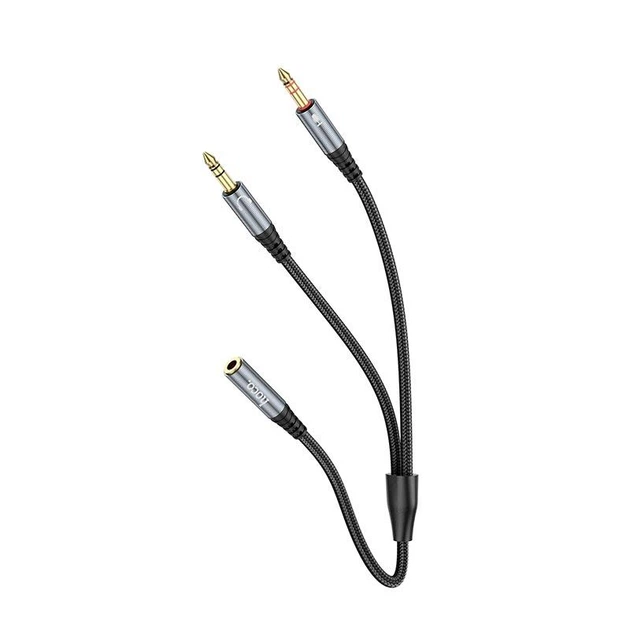 Кабель HOCO 2-in-1 3.5 headset audio adapter cable UPA21 (female to 2male) |0.25M| - Фото 1 Кабель HOCO 2-in-1 3.5 headset audio adapter cable UPA21 (female to 2male) |0.25M| - изображение 1