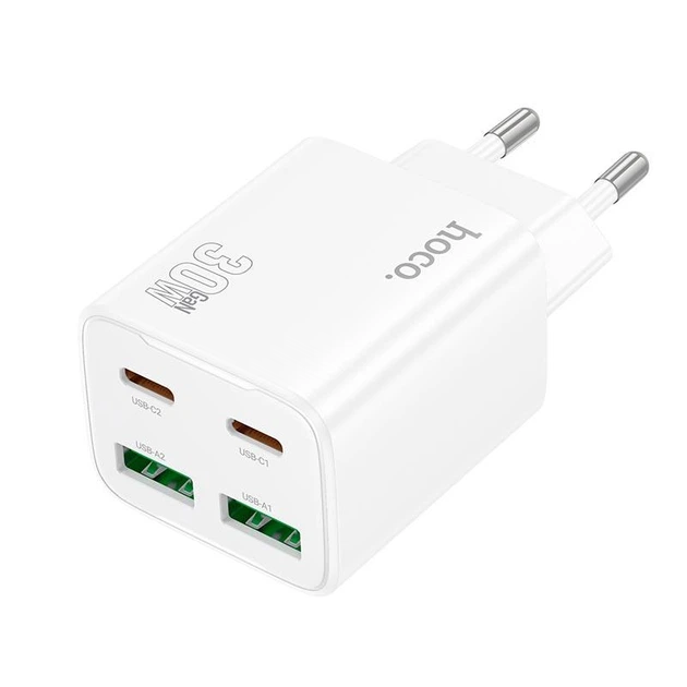 Адаптер сетевой HOCO Fundador four-port charger set N56 |2USB/2Type-C, 30W/3A, PD/QC| - изображение 3
