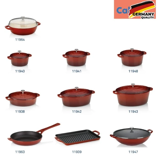 Patelnia grillowa Kela Calido żeliwna czerwona 35 x 25 cm (4025457119392)  - obraz 5