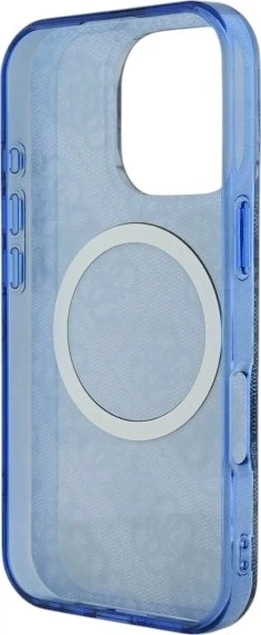 Etui Guess IML Peony On 4G Background MagSafe do Apple iPhone 16 Pro Max Blue (GUHMP16XH4PYEEB) - obraz 7