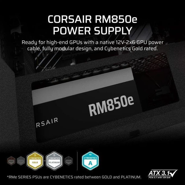 Блок питания Corsair RM850e ATX 3.1 (CP-9020296-EU) - изображение 7