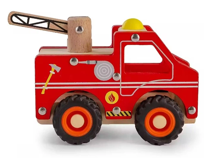 Автомобіль дерев'яний на колесах Platon Пожежна служба (5905422041387) - зображення 6