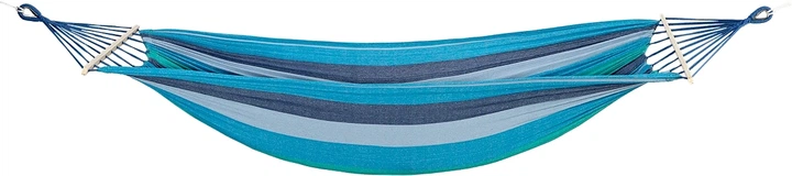 Hamak Nils Camp NC9004 z drewnianą belką 70 cm i metalowym uchwytem Niebiesko-Ciemnoniebieski (5907695593471) - obraz 6