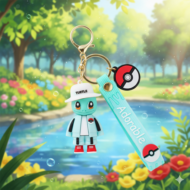 Брелок Покемон Пикачу Сквиртл Pokemon Pikachu Squirtle фигурка игрушка для ключей, рюкзака, сумки 7 см - изображение 2