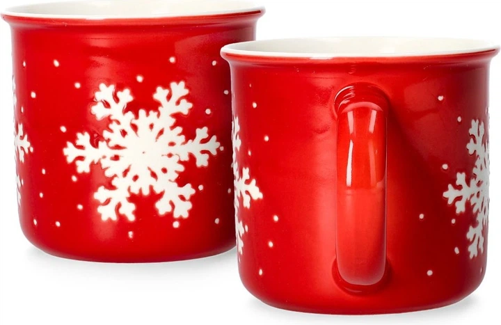 Zestaw kubków Homla Trinkie ze śnieżynką czerwone 360 ml 2 szt (5904183802107) - obraz 2