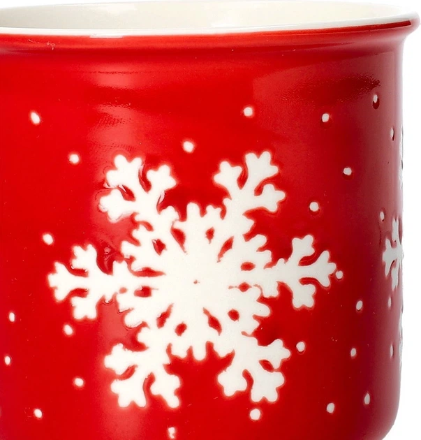 Zestaw kubków Homla Trinkie ze śnieżynką czerwone 360 ml 2 szt (5904183802107) - obraz 4