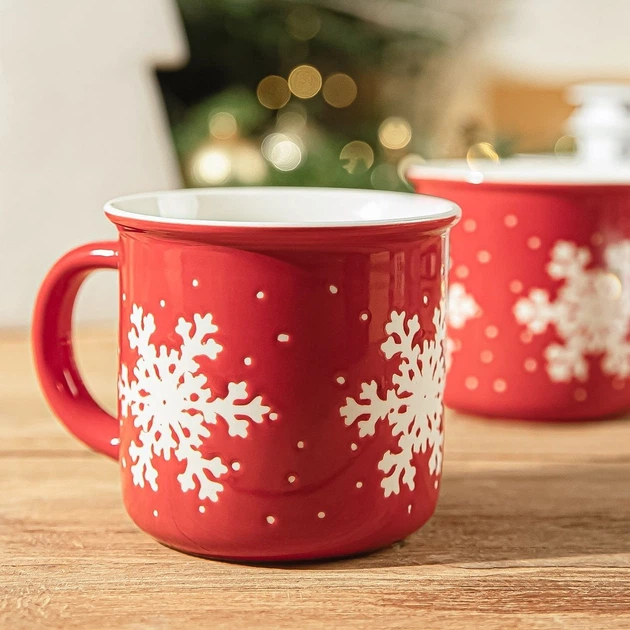 Zestaw kubków Homla Trinkie ze śnieżynką czerwone 360 ml 2 szt (5904183802107) - obraz 6