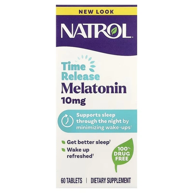 Аминокислоты Natrol Мелатонин Медленного Высвобождения Melatonin Advanced Sleep 10 мг 60 таблеток - изображение 4