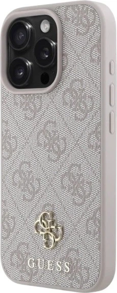 Etui Guess 4G Small Classic MagSafe do Apple iPhone 16 Pro Max Pink (GUHMP16XP4SM4MP) - obraz 3