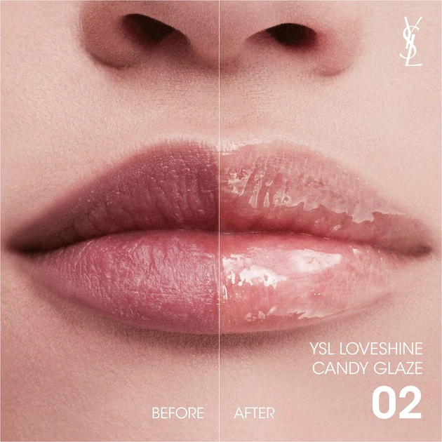 Блиск для губ Yves Saint Laurent Loveshine Candy Glaze 2 Healthy Glow Plumper 3.2 г (4935421761734) - зображення 4