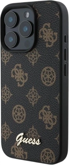 Etui Guess Peony Script MagSafe do Apple iPhone 16 Pro Max Black (GUHMP16XPGPYSK) - obraz 3