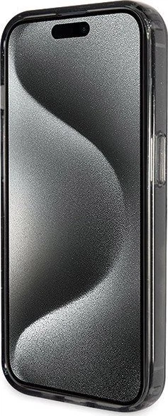 Etui plecki Guess Ring Stand Script Glitter MagSafe do Apple iPhone 14 Pro Black (3666339156305) - obraz 5