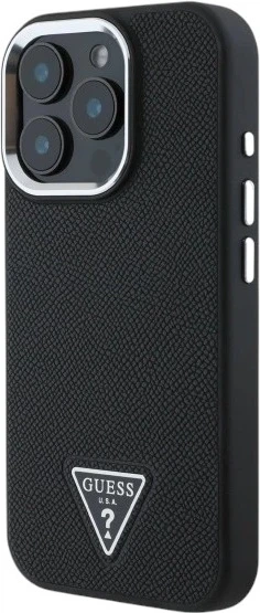 Etui Guess Grained Triangle MagSafe do Apple iPhone 16 Pro Max Black (GUHMP16XPGTSPSK) - obraz 3