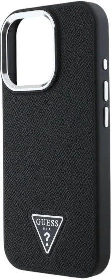 Etui Guess Grained Triangle MagSafe do Apple iPhone 16 Pro Max Black (GUHMP16XPGTSPSK) - obraz 6