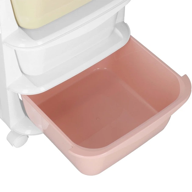 Полиця для іграшок Springos HA0214 з 4 шухлядами на колесах, Білий (5908455300490) - зображення 7