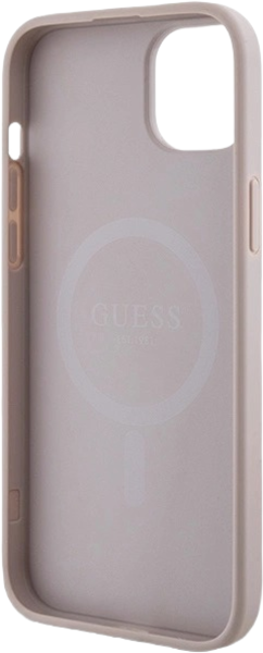 Etui plecki Guess 4G Collection Leather Metal Logo MagSafe do Apple iPhone 14/15/13 Pink (3666339226701) - obraz 7