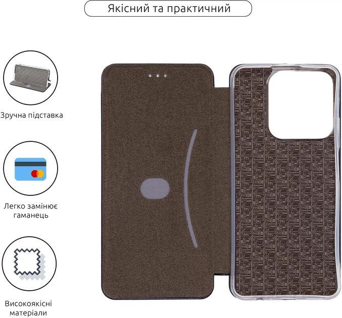 Чехол-книжка для смартфона ArmorStandart G-Case для Realme Note 70 4G Dark Blue (ARM88784) - Фото 3 Чехол-книжка для смартфона ArmorStandart G-Case для Realme Note 70 4G Dark Blue (ARM88784) - изображение 3