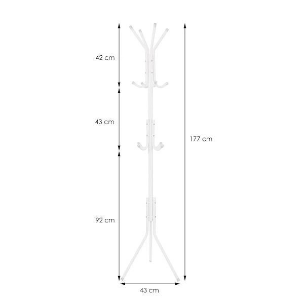 Wieszak na ubrania Springos HA2001 177cm biały (5907719409504) - obraz 5