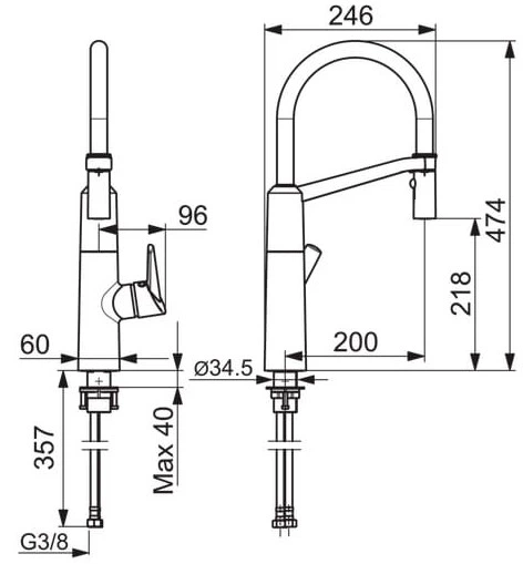Bateria kuchenna Oras Optima 2738F - obraz 2