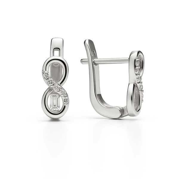 Серьги серебряные Бесконечность с россыпью Silver Style (24531.10 sku:2300104022211) - Фото 1 Серьги серебряные Бесконечность с россыпью Silver Style (24531.10 sku:2300104022211) - изображение 1