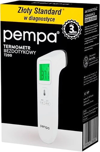 Безконтактний термометр Pempa T200 1 шт (5906874788080) - зображення 2