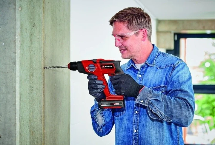 Перфоратор акумуляторний Einhell TE-HD 18/12LI-Solo SDS-plus PXC 18В 1.3Дж 1.7кг без АКБ та ЗП (00123254) - Фото 3 Перфоратор акумуляторний Einhell TE-HD 18/12LI-Solo SDS-plus PXC 18В 1.3Дж 1.7кг без АКБ та ЗП (00123254) - изображение 3
