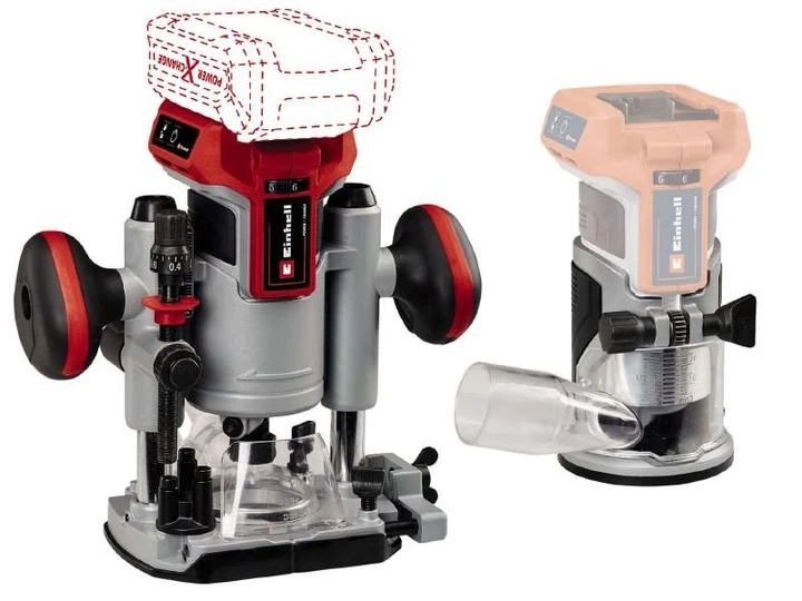 Фрезер акумуляторний Einhell Professional TP-RO 18 SetLI BL - Solo 18В цанга 6 та 8мм 10000-30000об/ (00123493) - изображение 2