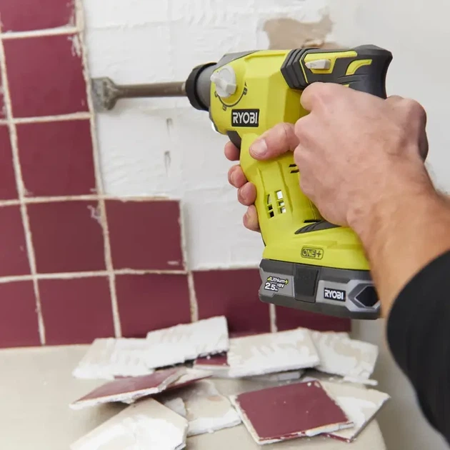 Перфоратор акумуляторний Ryobi ONE+ R18SDS-0 SDS-plus 18В 1.3Дж 4 режими 1.7кг без АКБ та ЗП (00123222) - Фото 6 Перфоратор акумуляторний Ryobi ONE+ R18SDS-0 SDS-plus 18В 1.3Дж 4 режими 1.7кг без АКБ та ЗП (00123222) - изображение 6