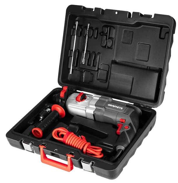 Перфоратор GRAPHITE SDS-plus 900Вт 3.4Дж кейс 6.1кг (00123204) - Фото 9 Перфоратор GRAPHITE SDS-plus 900Вт 3.4Дж кейс 6.1кг (00123204) - изображение 9