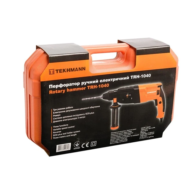 Перфоратор Tekhmann TRH-1040 SDS-Plus 1040Вт 2.8Дж 3.2кг кейс (00123186) - изображение 9