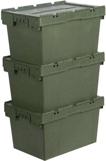 Ящик пластиковый N6433-ALC тип 1 600x400x345 мм Оливковый - Фото 5 Ящик пластиковый N6433-ALC тип 1 600x400x345 мм Оливковый - изображение 5