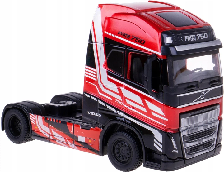 Ciągnik siodłowy Bburago Haulers Custom Cabs Steeet Fire Volvo FH16 750 1:43 Czerwony (4893993322039) - obraz 3
