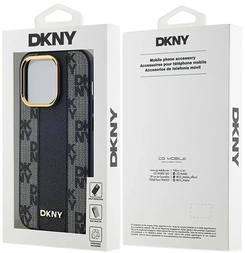 Etui DKNY Leather Checkered Mono Pattern MagSafe do Apple iPhone 13/13 Pro Black (3666339259778) - obraz 8