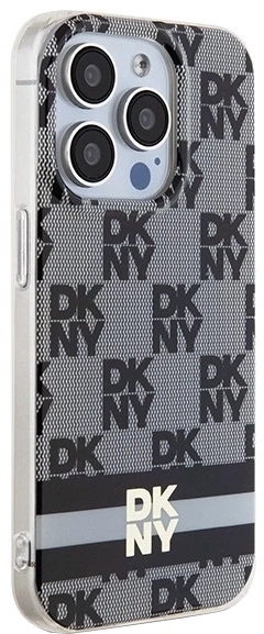 Etui DKNY IML Checkered Mono Pattern & Printed Stripes MagSafe do Apple iPhone 13 Pro Max Black (3666339269302) - obraz 4