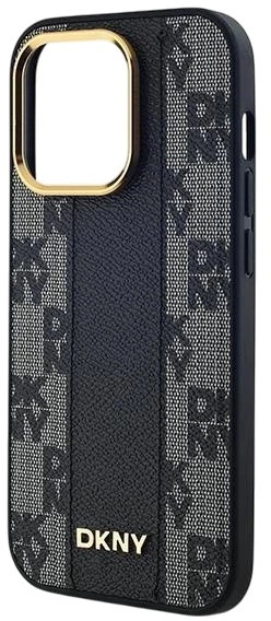 Etui DKNY Leather Checkered Mono Pattern MagSafe do Apple iPhone 13 Pro Max Black (3666339259785) - obraz 5