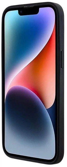 Etui DKNY Leather Pattern Metal Logo MagSafe do Apple iPhone 13 Pro Max Black (3666339261467) - obraz 7