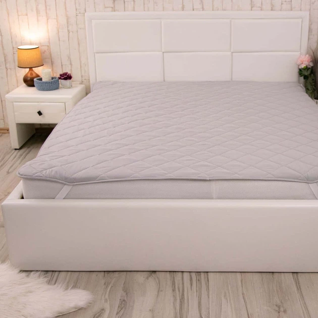 Наматрасник Руно 180х200 силиконовый на резинке Grey White 828.52СУ_Grey White - изображение 2