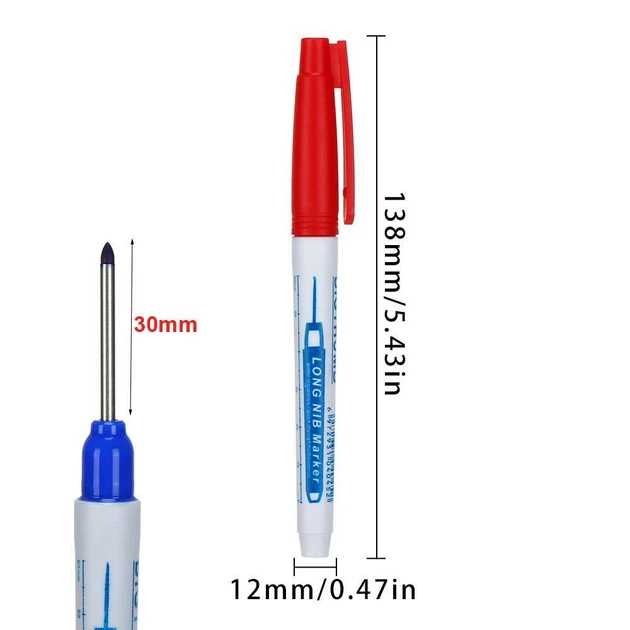 Маркер для разметки с длинным стержнем для маркировки красный Long Nib Marker - изображение 8